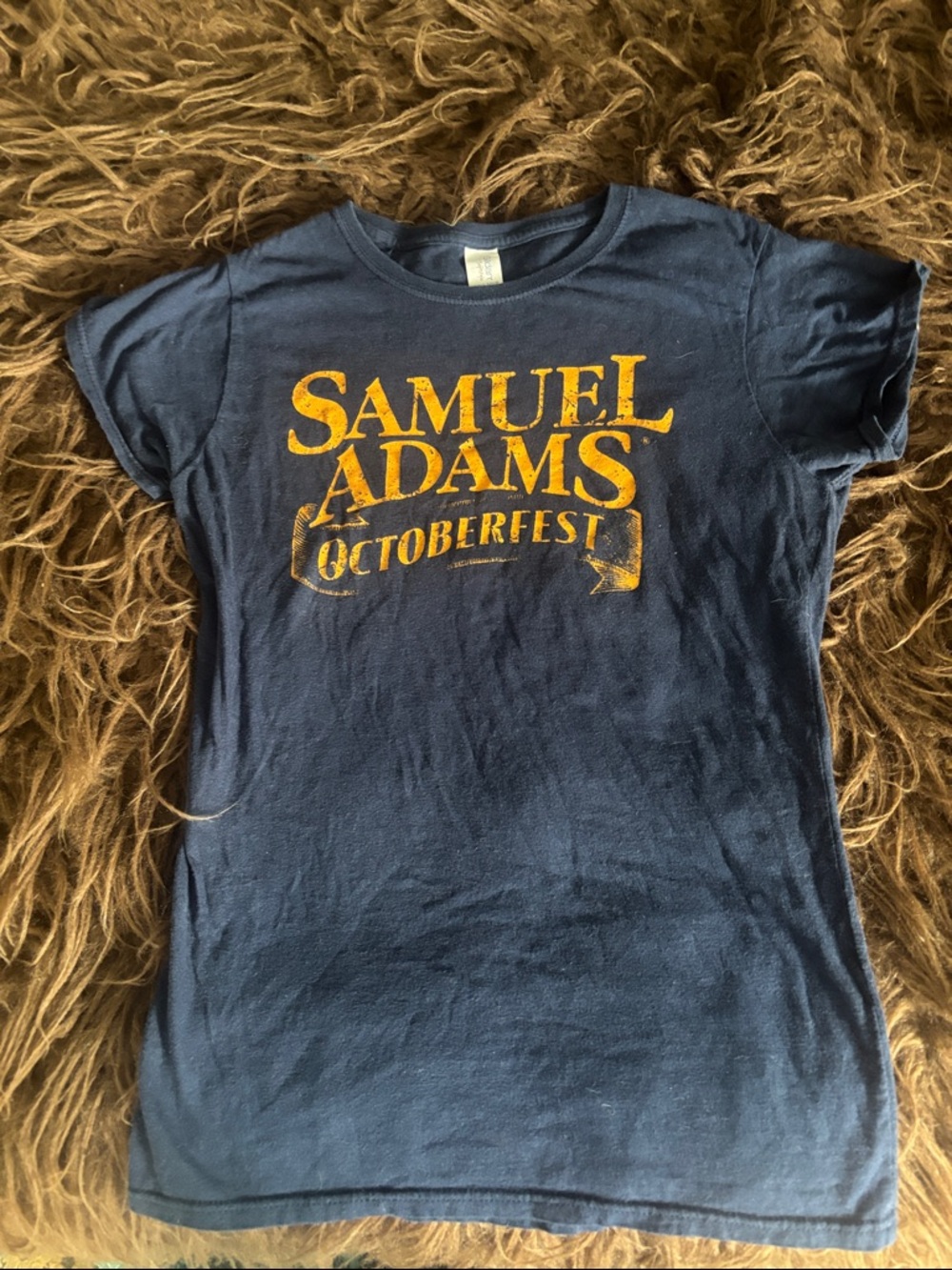 Samuel Adams Octoberfest Navy/Orange Graphic Tee. Medium.